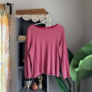 vintage liz claiborne striped longsleeve tee